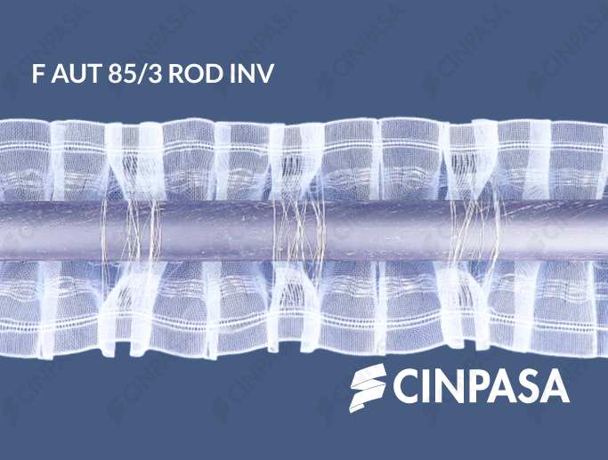  Cinta fruncidora automática pasabarra con presilla hilos transparente 